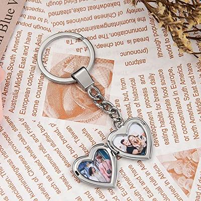 Customizable Keychain , Customizable Heart Photo Locket