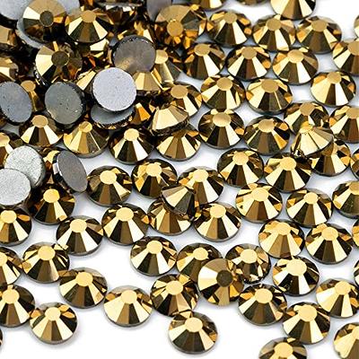 Choupee Flat Back Crystal Rhinestones SS20 Metallic Gold, Glue Fix