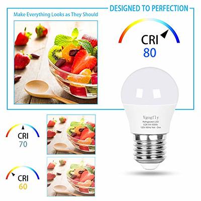 LED Appliance Microwave Light Bulb Over Stove Replacement 40W Incandescent  for Refrigerator, Under Range Hood E17 Intermediate Base 3W 360lm dimmable