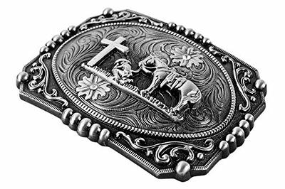 WMG Praying Cowboy Cross Belt Buckle