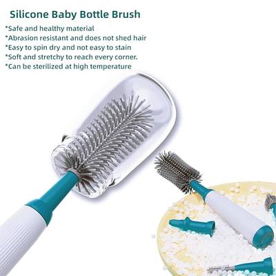 silicone soft brushing baby bottle brush