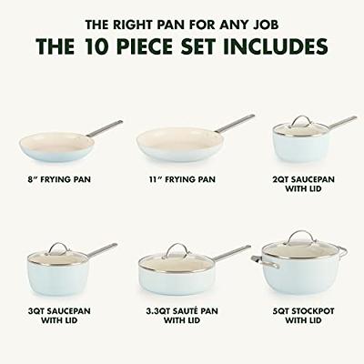 GreenPan Chatham Hard Anodized Healthy Ceramic Nonstick 10 Piece Cookware  Pots and Pans Set, PFAS-Free, Dishwasher Safe, Oven Safe, Gray - Yahoo  Shopping