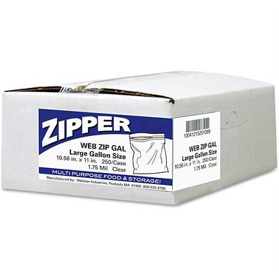 Ziploc Double Zipper Storage Bags, 2 gal., 1.75 mil, 100-Pack, Clear