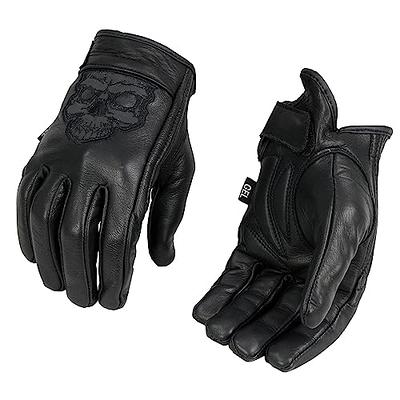 Milwaukee Leather Men's Black Leather 'Reflective Skull