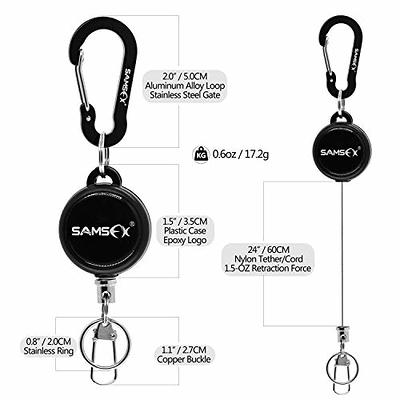 SAMSFX Fly Fishing Zinger Retractor for Anglers Vest Pack Tool Gear  Assortment Combo 3pcs in Pack (Carabiner and Retractors, 24 Nylon Cord) -  Yahoo Shopping