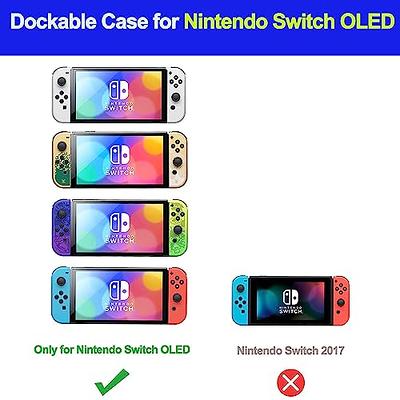 Switch OLED Case Compatible with Nintendo Switch OLED Model 2021, 9 in 1  Accessories for Switch OLED Model with Dockable Protective Case, HD Screen