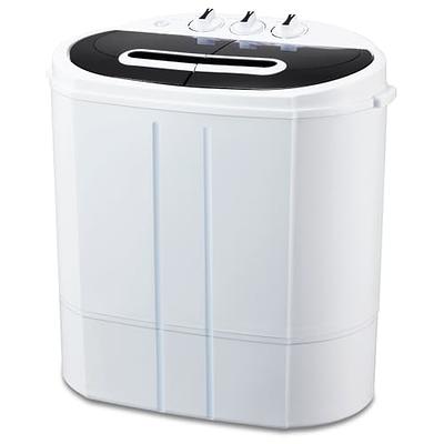 Winado 15LBS Portable Washing Machine, Compact Mini Washer Machine & Dryer  Combo, Built-in Gravity Drain, Small Twin Tub Washer with Spin Cycle for