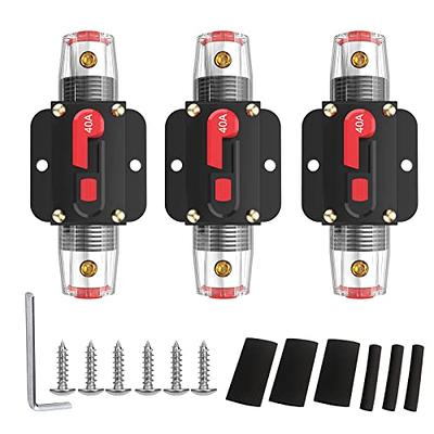 AMP Circuit Breaker Fuse Reset 12V-48V DC With Switch Car Boat Auto  Waterproof