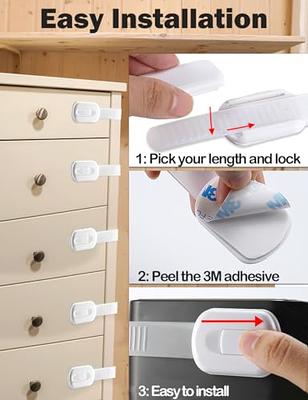 10-Packs Cabinet Locks for Babies, TOYPOPOR Childproofing Child