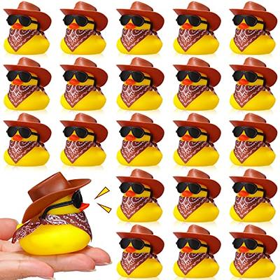 24 Set Cowboy Rubber Duck Mini Yellow Duckies Bath Party Toy Tiny Ducks  Bathtub Toy with Cowboy Hat Paisley Bandanas Sunglasses for Summer Baby  Shower Birthday Swimming Party Favor (Brown) - Yahoo Shopping