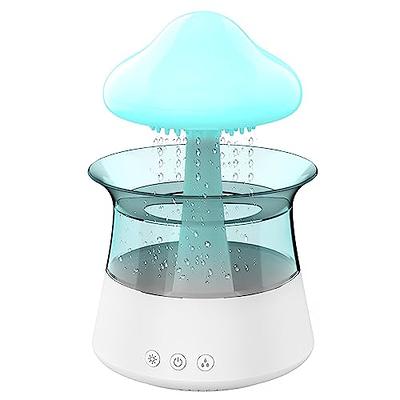 RaindropRelaxation - Calming Rain - Mushroom Rain Cloud Humidifier – Water  Sound & Essential Oil Diffuser for Home Aroma – Bedroom Night Light With