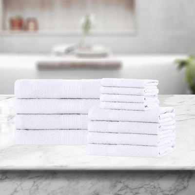 Mainstays 10 Piece Bath Towel Set with Upgraded Softness & Durability, Blush