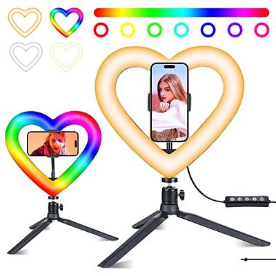 10.2Selfie Ring Light avec support pour trépied et 3 supports