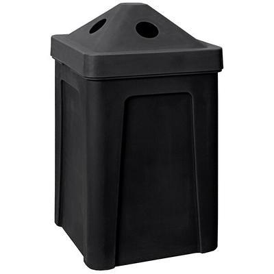 Rubbermaid 28 gal. LLDPE Square Trash Can, Gray FG352600GRAY