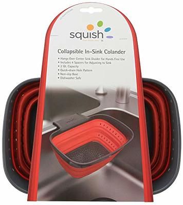 Squish™ 2 Quart Over The Sink Arm Collapsible Colander - Red