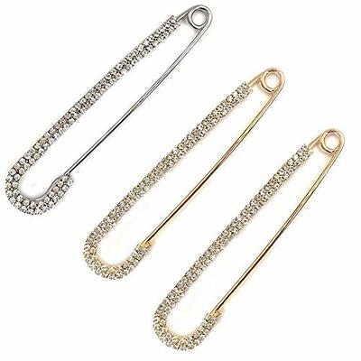 YOUYUZU 3PCS Crystal Big Safety Pin Jewelry Brooch Pet Knit Scarf Lapel or  Collar Brooch Pin for Women - Yahoo Shopping