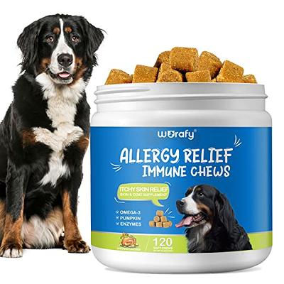  Zesty Paws Dog Allergy Relief - Anti Itch Supplement - Omega 3  Probiotics for Dogs - Salmon Oil Digestive Health - Soft Chews for Skin &  Seasonal Allergies - with