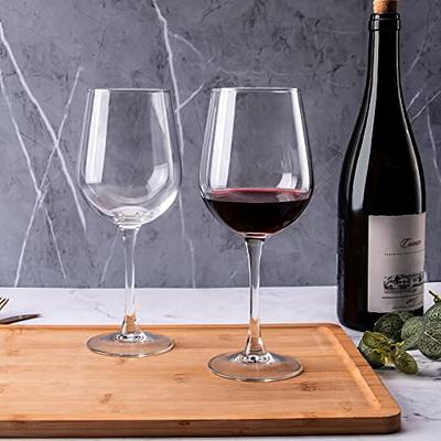 FAWLES Fully Tempered Wine Glasses, Shock Resistant Wine Glass Set