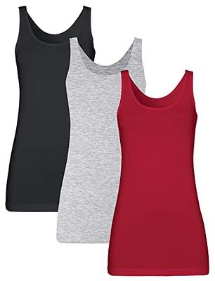 Air Curvey 4 Piece Camisole for Women Basic Cami Undershirt Adjustable  Spaghetti Strap Tank Top Black White Black Gray XL - Yahoo Shopping