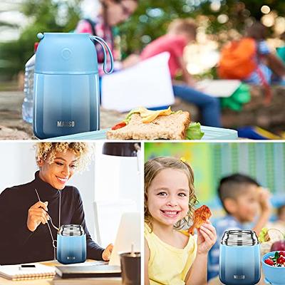 16oz Kids Thermos For Hot Food Stainless Steel Vacuum Insulated Food Jar  Soup Thermoses With Spoon For Kids