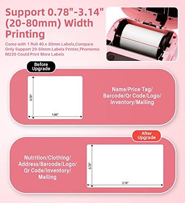 Phomemo Label Printer - M220 Label Maker, Bluetooth Mini Barcode Label  Printer, 3 Inch Wireless Portable Sticker Label Maker Machine for Mailing,  Storage, Address, Clothing, Home, Office,Pink - Yahoo Shopping