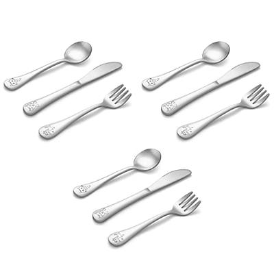 Matte White Gold Silverware Set, Oliviola 20-Piece Stainless  Steel Flatware Cutlery Set Service for 4, Satin Finish Kitchen Utensil Set,  Dishwasher Safe: Serving Sets