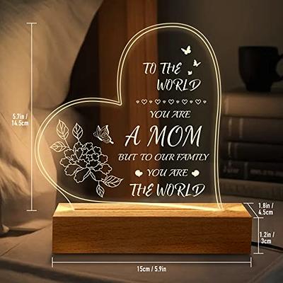 1pc Gifts For Mom - Engraved Night Light, Mom Birthday Gifts From Daughter  Son, Mom Gifts On Mother's Day, Valentine's Day Christmas, Unique Night Lam