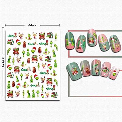 10 Pcs Grinch Stickers for Ornaments,Grinch Face Decals for