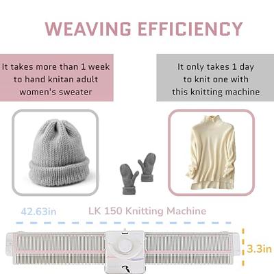 Umootek SENTRO Knitting Machine, 40 Needles Knitting Board Rotating Double  Loom,Smart Weaving Loom Round Knitting Machines, Weaving Loom Machine Kit