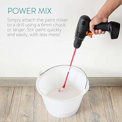 Bates- Paint Mixer, 1 to 3 Gallon Buckets, Mud Mixer, Paint Stirrer for  Drill, Paint Mixer for Drill, Drill Mixer Attachment, Paint Mixer Drill