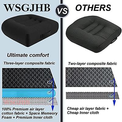 WSGJHB Car Booster Seat Cushion Posture Cushion Portable Breathable Mesh,  Effectively Increase The Field of View by 12cm/ 4.7in, Ideal for Office,  Home, Angle Lift Seat Cushions,Black - Yahoo Shopping