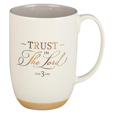 Christian Art Gifts Ceramic Large Coffee & Tea Mug for Men & Women: Blessed  is the One Who Trusts - Jeremiah 17:7 Inspirational Bible Verse w/Golden  Accents & Sturdy Handle, Navy Blue