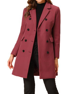 CREATMO US Women's Double-Breasted Trench Coat