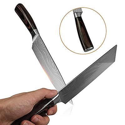 7-Piece Kitchen Knife Set Meat Cleaver/Nakiri Knife/Multi-purpose Shears/Universal Block Practical Kitchen Knife German Steel for Home Restaurant with