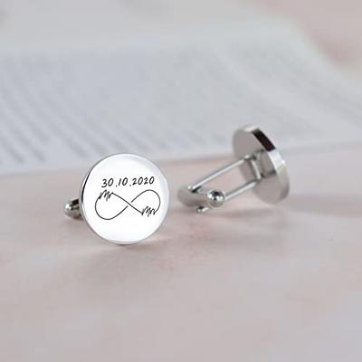  Monogrammed cufflinks Mens monogram cufflinks Sterling silver  cufflinks Gift for Groom Wedding Husband Birthday, Gift Message, Box,  Handmade : Handmade Products