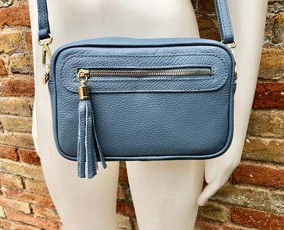 Midnight Blue Embossed Shoulder Bag with Zippered Pockets - Midnight Floral  Artistry