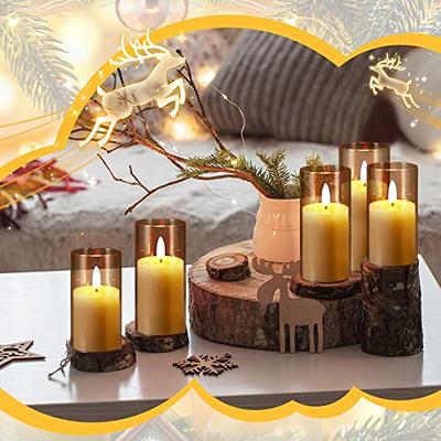 Flickering Battery Operated Black Wick Tea Light Candle - Amber