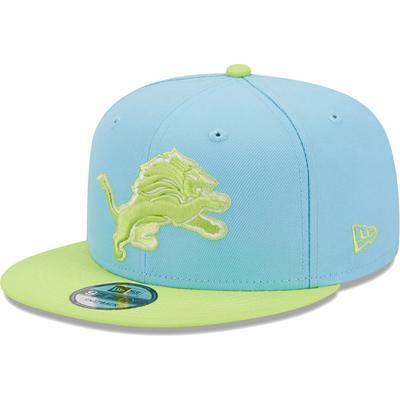 Men's New Era Light Blue/Neon Green Detroit Lions Two-Tone Color