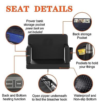 Portable & Lightweight Stadium Seat Cushion Chair Bench Bleachers with Back  Support for Patio Garden Party BBQ Hiking