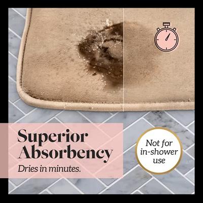  Genteele Non-Slip Memory Foam Shaggy Bathroom Mat