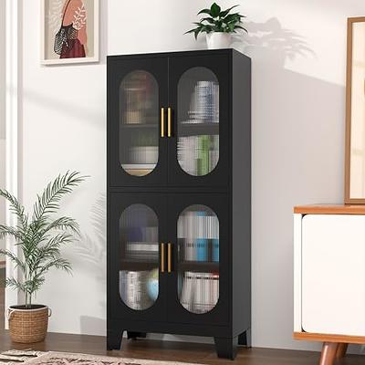 BOTLOG 71 Kitchen Pantry Cabinet, Tall Pantry Cabinet with Glass