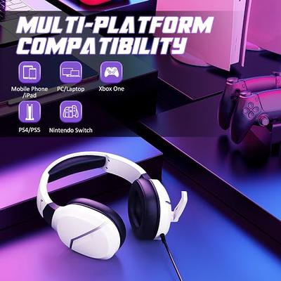 Gaming Headset for Xbox One Series X/S PS4 PS5 PC Switch, Noise Canceling  Headphones with Microphone, 3.5mm Audio Jack, Auto-Adjust Headband