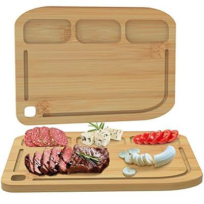 OAKSWARE Cutting Boards, 17x13 Large Acacia Wooden Cutting Board for  Kitchen, Edge Grain Reversible Wood Chopping Board with Juice Groove and  Handles