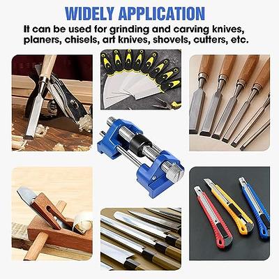 Honing Guide Jig for Wood Chisel Edge Sharpening Holder,Fixed Angle Knife  Sharpener,Graver,Flat Chisel Hand Tool (Stainless Steel)