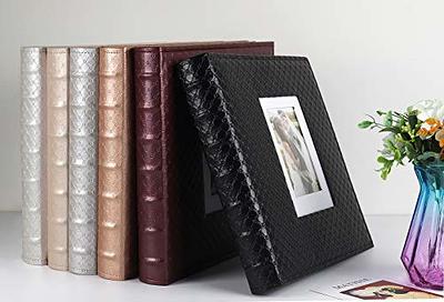 RECUTMS Photo Album 4x6 Pockets Hold 600 Photos Leather Frame