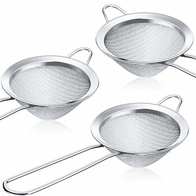 ExcelSteel Stainless Steel Mesh Strainers with Fine Scoop, Set of 3