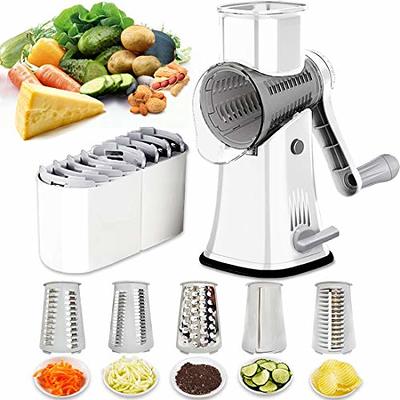 3 In 1 Manual Vegetable Slicer Rotary Cheese Grater Shredder Potato Chopper  Carrot Cutter Peeler Maker Kitchen Cutting Tool