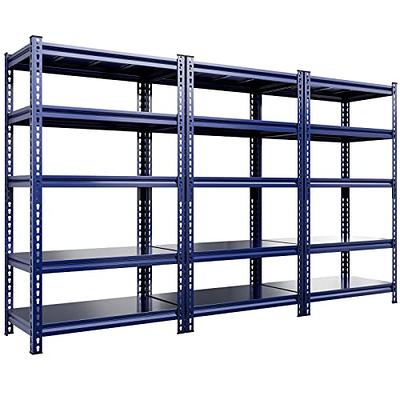 REIBII 55.2''W Storage Shelves 2500LBS Wire Shelving Unit with Wheels Heavy  Duty Metal Shelves for Storage Adjustable Garage Storage Rack Pantry Shelf  Kitchen Shelving, 75.3 H X 55.2''W X 23.6 D 