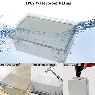 In/Outdoor Electrical Box Plastic Enclosure Waterproof Junction Box Clear/grey