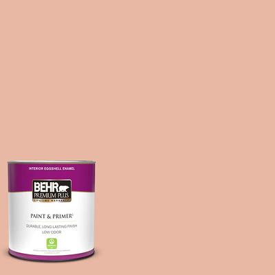 BEHR PREMIUM PLUS 1 gal. #160C-2 Flush Pink Semi-Gloss Enamel Low